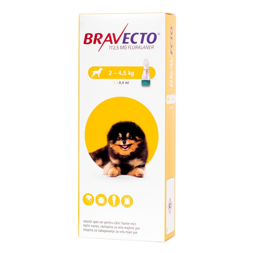 Bravecto spot on dog 112.5mg 2-4.5kg