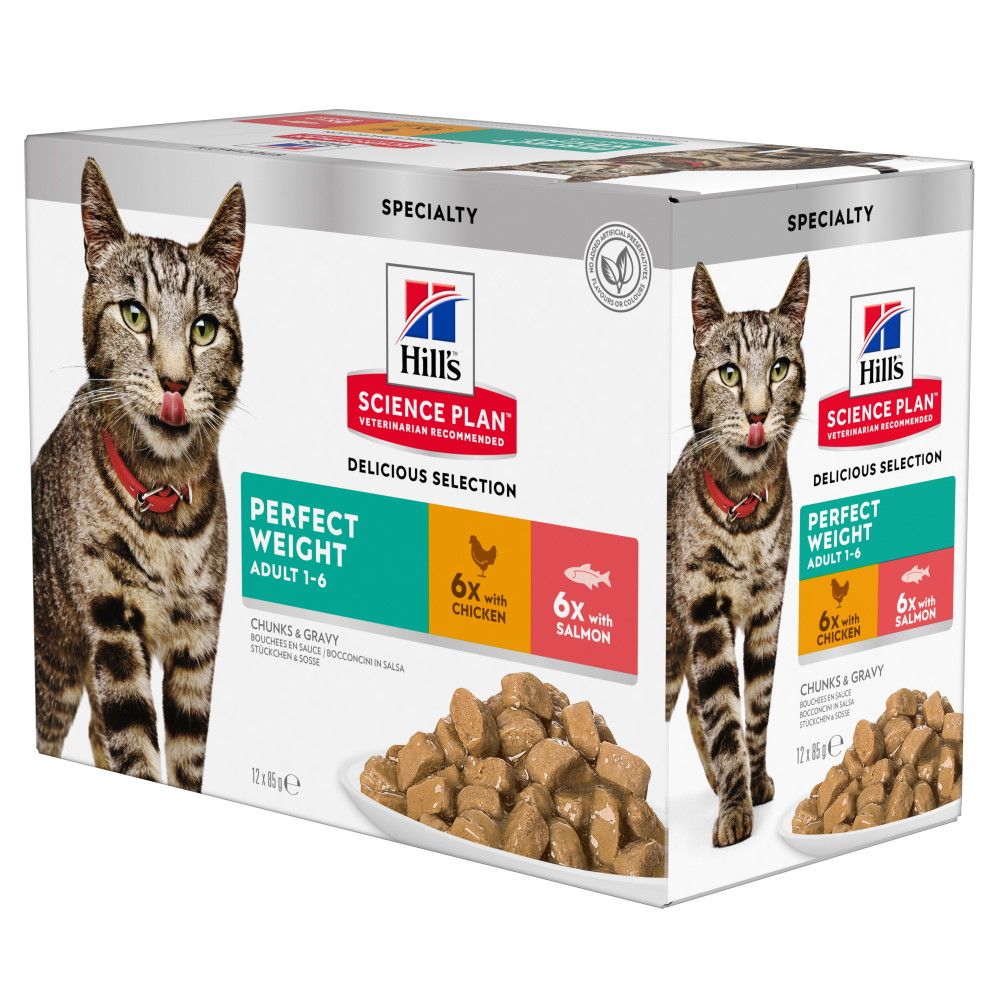 SP FELINE ADULT PERFECT WEIGHT CHK&SALMON 12x85 G (PLICURI)