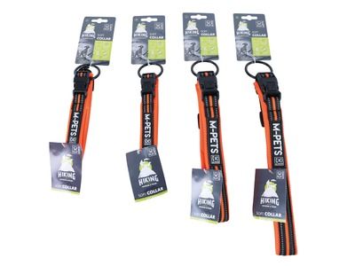 HICKING- Zgarda cu captuseala moale pentru caini, portocaliu &negru XL 10817599