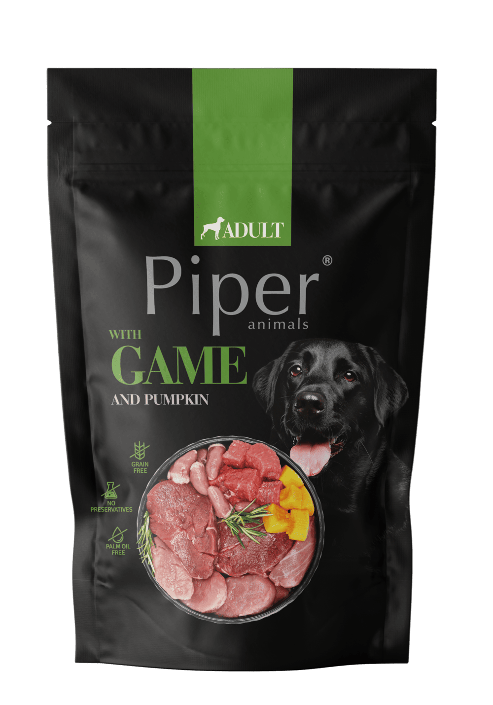 Hrana umeda pentru caini Piper Adult, Vanat si Dovleac, 500 g