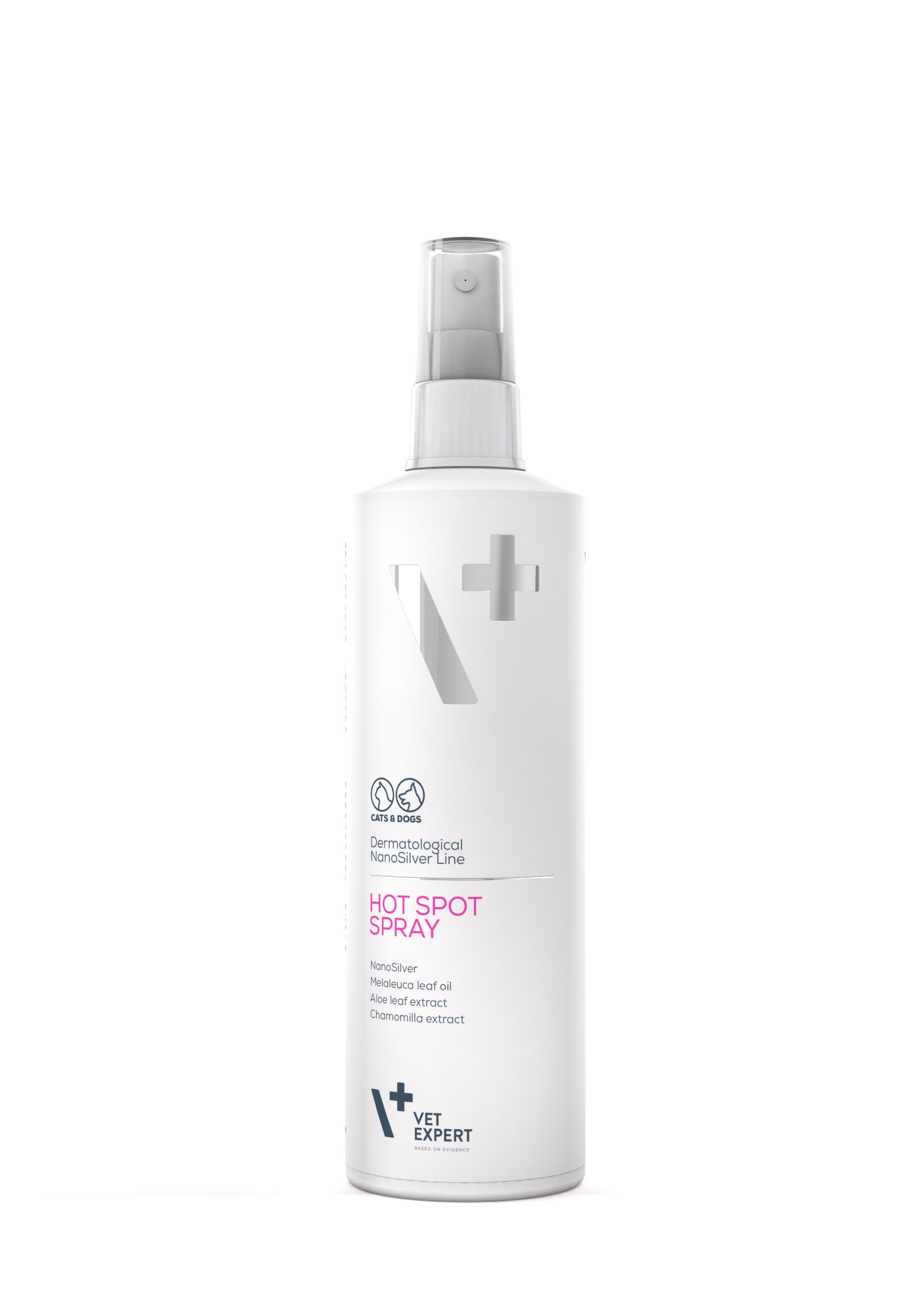 Spray pentru tratamentul leziunilor locale ale pielii, la caini si pisici, Nanosilver HOT SPOT Vet Expert, 100ml