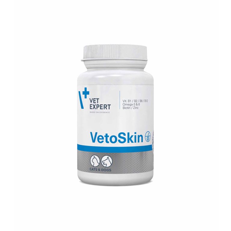 Supliment pentru tratarea afectiunilor dermatologice, la caini, VetoSkin Twist OFF, VetExpert, 90 capsule